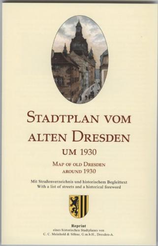 Stadtplan vom alten Dresden um 1930 /Map of Old Dresden Around 1930 